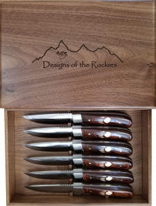 Steak Knife set, 6-piece, Bear Paw inlay